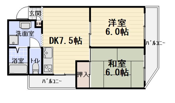 コーポARAMANの物件間取画像